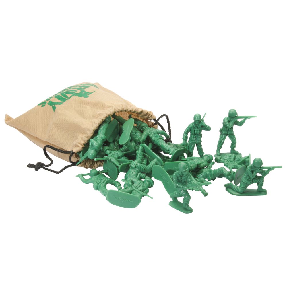 Little Green Army Soldiers with Bag